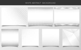 Uppsättning av vit och grå bakgrundsstruktur för geometrisk modell. vektor