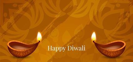 Enkel abstrakt glad Diwali hälsning vektor