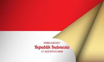Hintergrundvorlage zum indonesischen Unabhängigkeitstag. vektor