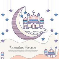 platt ramadan banner mall. - vektor. vektor