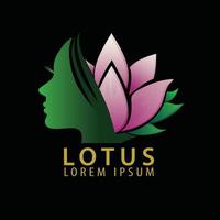 Beauty-Lotus-Logo-Vektor-Illustration vektor