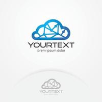 cloud computing-logotypdesign vektor