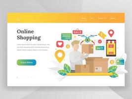 Online-Shopping-Landingpage vektor