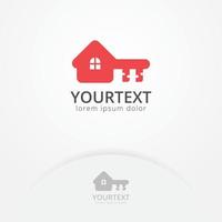 Haus sicheres Logo-Design vektor