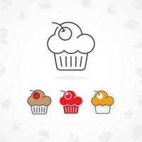 Muffin-Icon-Design vektor