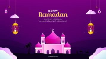 fröhlicher ramadan, islamische designvorlage zur feier des monats ramadan vektor