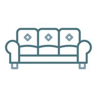 Sofa-Liniensymbol vektor