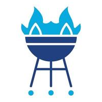 bbq-Glyphe zweifarbiges Symbol vektor