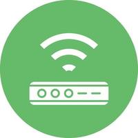 Wi-Fi-Verbindung Glyphe Kreis Hintergrundsymbol vektor