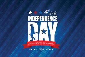 Förenta staterna glad självständighetsdagen gratulationskort, banner, horisontell vektorillustration. usa semester 4 juli designelement. vektor