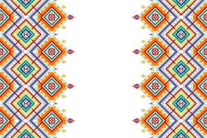 geometrisk abstrakt etnisk sömlös mönsterdesign. Aztec tyg matta mandala prydnad chevron textil dekoration tapeter. tribal kalkon afrikansk indisk traditionell broderi vektor