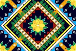 blommig etnisk sömlös design. Aztec tyg matta mandala prydnad chevron textil dekoration tapeter. tribal kalkon afrikansk indian traditionell broderi vektor illustrationer bakgrund