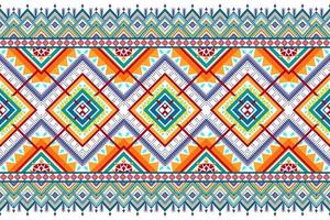 geometrisches abstraktes ethnisches nahtloses Musterdesign. aztekischer Stoff Teppich Mandala Ornament Chevron Textildekoration Tapete. Stammes-Truthahn afrikanischer indischer traditioneller Stickereivektor vektor