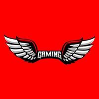 wings gaming logotyp för sport esport gaming och team vektor