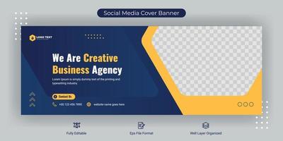 kreativa företagsföretag marknadsföring sociala medier täcka banner post webbmall vektor