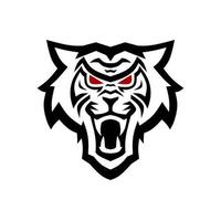 vorlage logo kopf gesicht tiger stil design tribal