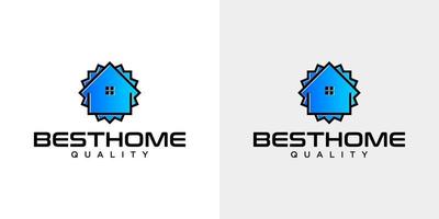 Logo-Design der besten Marken von Immobilien auf weißem und grauem Hintergrund. vektor