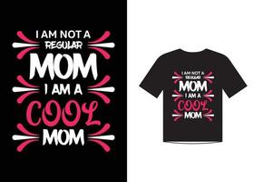 cool mamma älskar citat t-shirt mall design vektor för mors dag