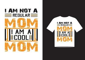 cool mamma älskar citat t-shirt mall design vektor för mors dag