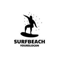 Surf-Tag-Silhouette-Logo-Design vektor