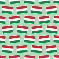 nahtlose ungarische flagge im flachen stilmuster vektor