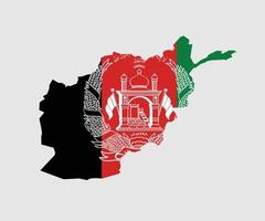 afghanistans karta och flagga vektor