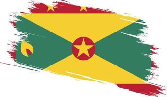 grenada flagga med grunge textur vektor