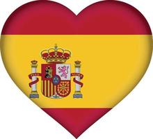 Herz der spanischen Flagge vektor