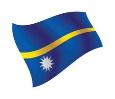 nauru-flagge, die isolierte vektorillustration schwenkt vektor