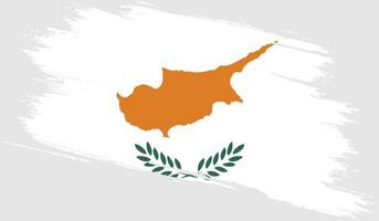 Zypern-Flagge mit Grunge-Textur vektor