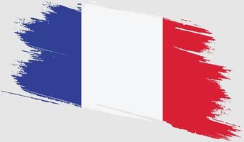 Frankreich-Flagge mit Grunge-Textur vektor