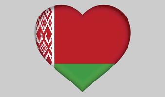vitryska flaggan hjärta vektor