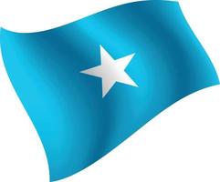 somalia-flagge, die isolierte vektorillustration schwenkt vektor