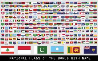 alle Nationalflaggen der Welt vektor
