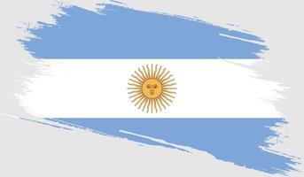 Argentinien-Flagge mit Grunge-Textur vektor