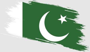 Pakistanische Flagge mit Grunge-Textur vektor