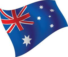 Australien flagga viftande isolerade vektorillustration vektor