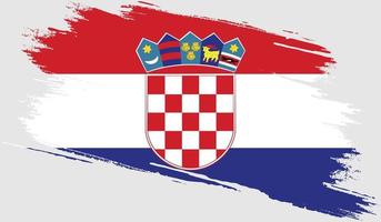Kroatien-Flagge mit Grunge-Textur vektor