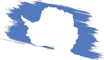 Antarktis-Flagge mit Grunge-Textur vektor