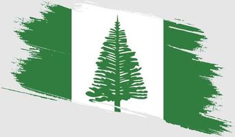 Norfolk Island flagga med grunge textur vektor