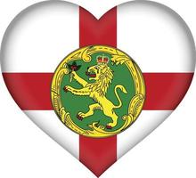 Alderney flagga hjärta vektor
