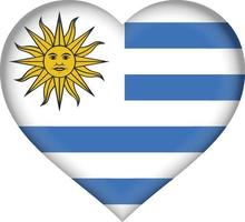 uruguay flag herz vektor