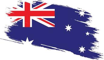 Australien flagga med grunge textur vektor