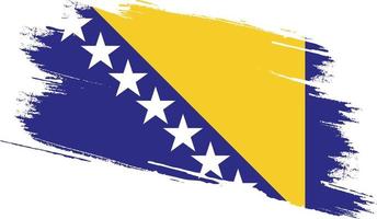 Flagge von Bosnien und Herzegowina mit Grunge-Textur vektor