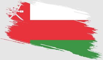 Oman-Flagge mit Grunge-Textur vektor