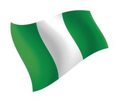 nigeria-flagge, die isolierte vektorillustration schwenkt vektor