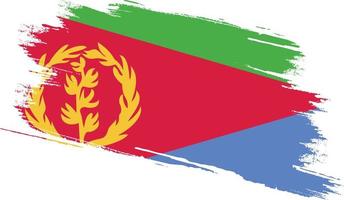 Eritrea-Flagge mit Grunge-Textur vektor