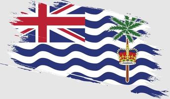 brittiska indiska oceanens territorium flagga med grunge textur vektor