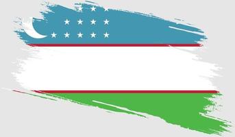 Usbekistan-Flagge mit Grunge-Textur vektor