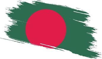 Bangladesch-Flagge mit Grunge-Textur vektor